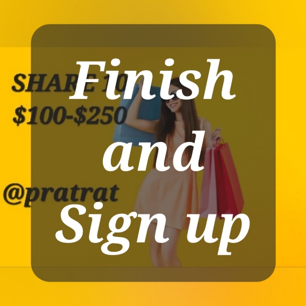 Finish Wed 6/3🛍Sign Up Wed 6/10🛍$100-$250🛍Share 5